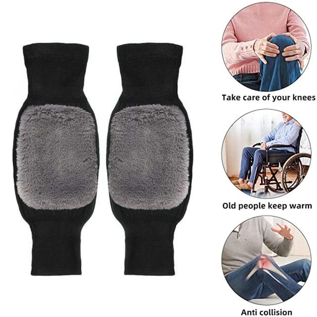 2PCS wool Knee Warmers -30° warm knee pads